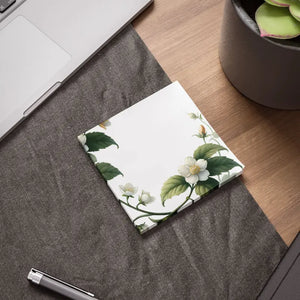 Floral Sticky Notes White Uncoated Post-it Adhesive - Dipaliz