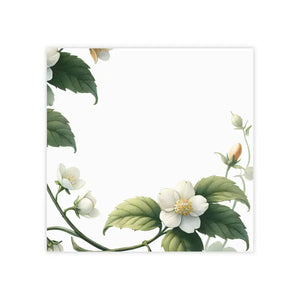 Floral Sticky Notes White Uncoated Post-it Adhesive - Dipaliz - 4’’ x