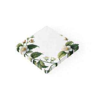 Floral Sticky Notes White Uncoated Post-it Adhesive - Dipaliz