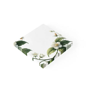Floral Sticky Notes White Uncoated Post-it Adhesive - Dipaliz