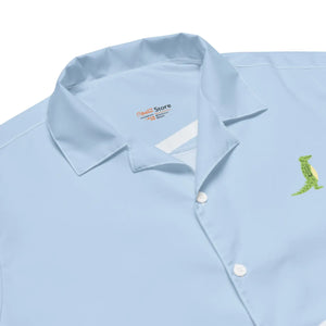 Striped Unisex Button Shirt Alligator Emblem - Dipaliz - Shirts - 2xs