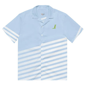 Striped Unisex Button Shirt Alligator Emblem - Dipaliz - Shirts - 2xs