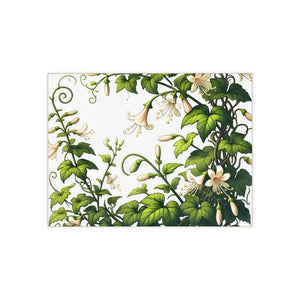 Home Decor - White Trumpet Shaped Flowers Ceramic Photo Tile Wall Art - Dipaliz 6’’ × 8’’ / Matte