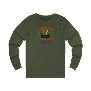 Wicked Brewing Long Sleeve Tee Magical Comfort Charcoal Gray - Dipaliz - Xs / Military Green - T-shirts
