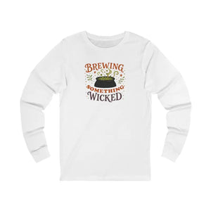 Wicked Brewing Long Sleeve Tee Magical Comfort Charcoal Gray - Dipaliz - Xs / White - T-shirts