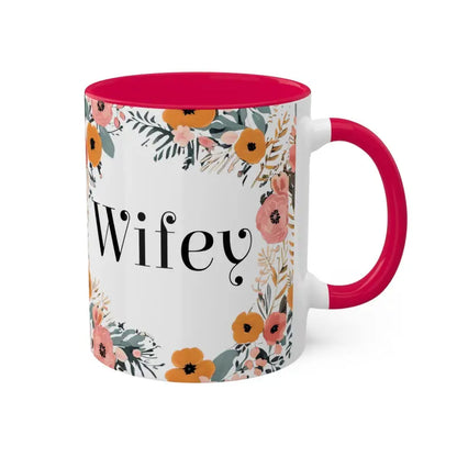 Wifey Floral Mugs Magic: Brighten your Day! - Mug