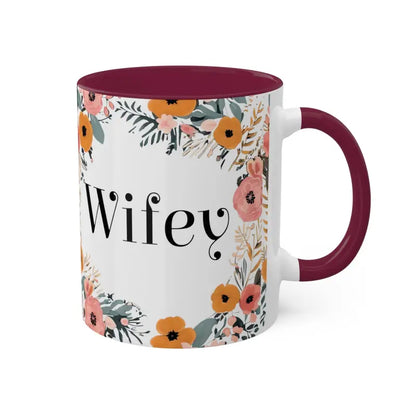 Wifey Floral Mugs Magic: Brighten your Day! - Mug