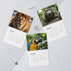 Wild Animals Wall Calendar 2026 Vibrant Photos Monthly Planner Dipaliz - Calendars