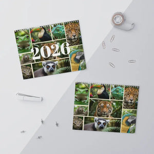 Wild Animals Wall Calendar 2026 Vibrant Photos Monthly Planner Dipaliz - Calendars