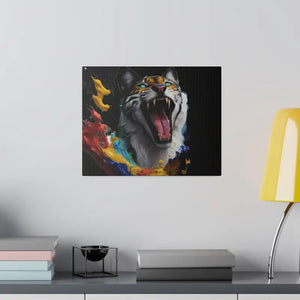 Wild Cat Matte Canvas Radial Pine Wall Art - Dipaliz - 14″ x 11″ (horizontal) / 0.75’’ - Posters Prints & Visual Artwork