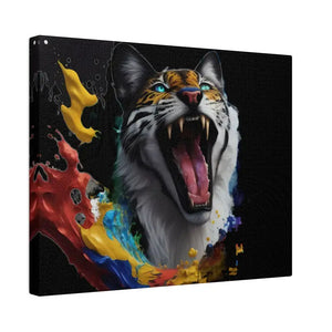 Wild Cat Matte Canvas Radial Pine Wall Art - Dipaliz - Posters Prints & Visual Artwork