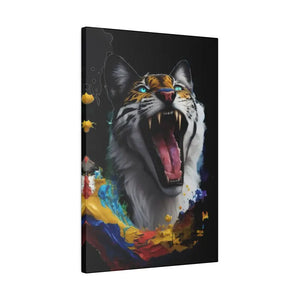 Wild Cat Matte Canvas Radial Pine Wall Art - Dipaliz - Posters Prints & Visual Artwork
