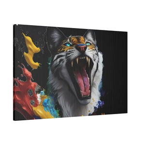 Wild Cat Matte Canvas Radial Pine Wall Art - Dipaliz - Posters Prints & Visual Artwork