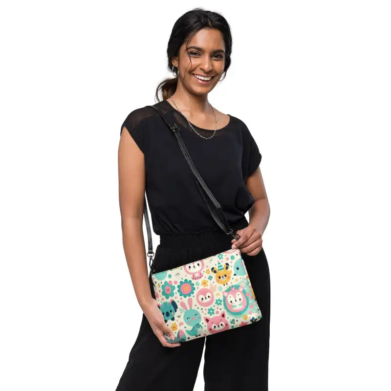 Wild Chic Animal Print Crossbody Bag: Eco-friendly Fashion - Handbag