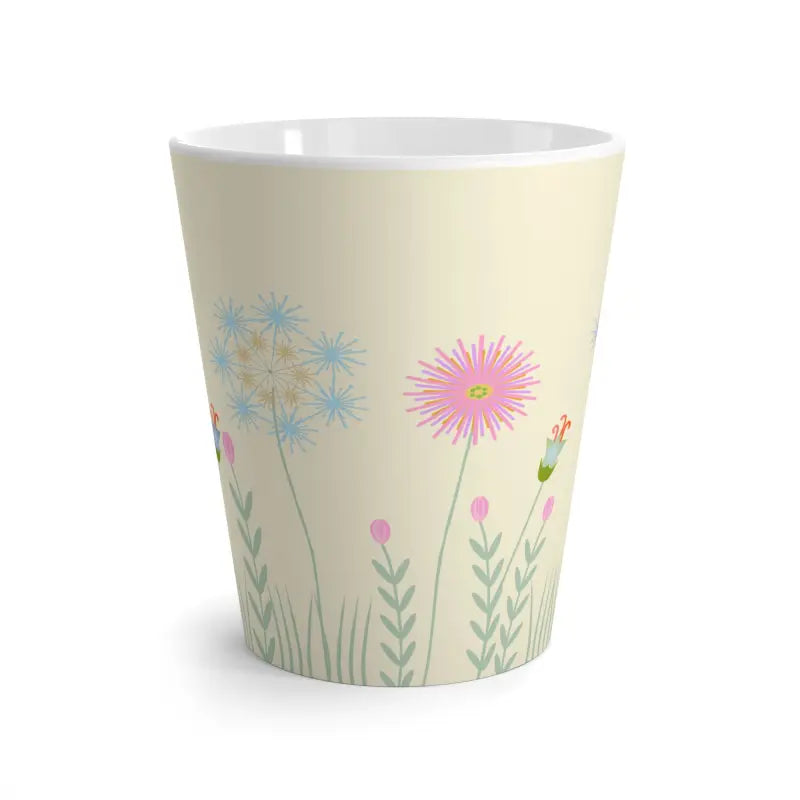 Wild Flower Latte Mug for Coffee Lovers - 12oz