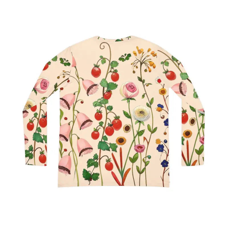 Blossom Boldly in our Wild Flowers Long Sleeve V-neck Tee - All Over Prints