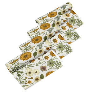 Cloth Napkin Set Wild Flower Design Soft Cotton by Dipaliz - Napkins
