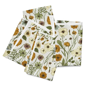 Cloth Napkin Set Wild Flower Design Soft Cotton by Dipaliz - Napkins