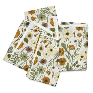Vibrant Wild Flower Cloth Napkin Set Soft Cotton - Dipaliz - Napkins