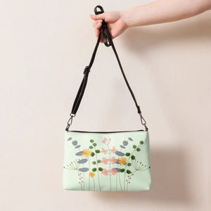 Vibrant Wild Flowers Crossbody Bag - Garden Party Faux Leather - Dipaliz - Cross Body Bags