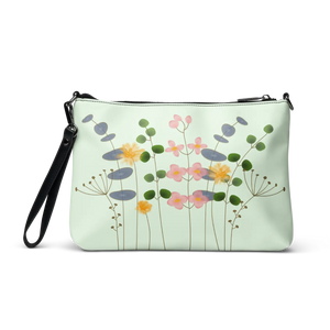 Vibrant Wild Flowers Crossbody Bag - Garden Party Faux Leather - Dipaliz - Cross Body Bags