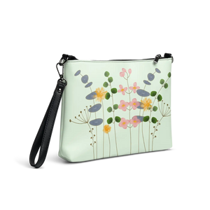 Vibrant Wild Flowers Crossbody Bag - Garden Party Faux Leather - Dipaliz - Cross Body Bags