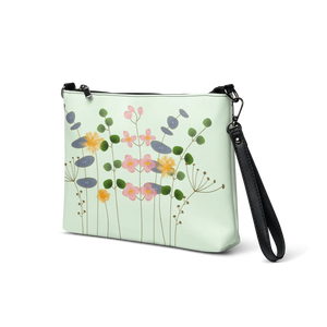 Vibrant Wild Flowers Crossbody Bag - Garden Party Faux Leather - Dipaliz - Cross Body Bags