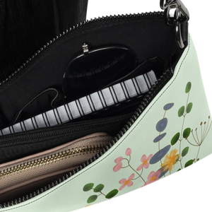 Vibrant Wild Flowers Crossbody Bag - Garden Party Faux Leather - Dipaliz - Cross Body Bags