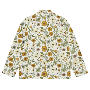 Silky Soft Wild Flowers Pajama Top - Lightweight Fabric - Dipaliz - Clothing Tops - s