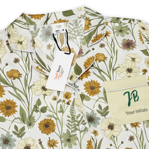 Silky Soft Wild Flowers Pajama Top - Lightweight Fabric - Dipaliz - Clothing Tops - s