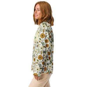 Wild Flowers Long Sleeve Pajama Top Silky Soft Comfort Dipaliz - Clothing Tops