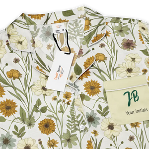 Wild Flowers Long Sleeve Pajama Top Silky Soft Comfort Dipaliz - Clothing Tops