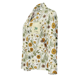 Wild Flowers Long Sleeve Pajama Top Silky Soft Comfort Dipaliz - Clothing Tops