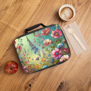 Chic Floral Lunch Bag - Durable Polyester Tote - Dipaliz - Bags