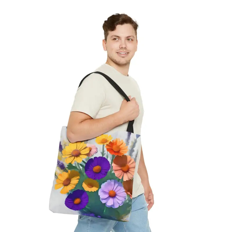 Turn Heads with our Stunning Wild Flowers Print Tote Bag - Bags