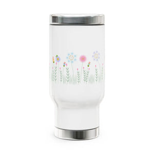 Wild Flowers Steel Travel Mug - Durable Stainless - Dipaliz - Tumblers