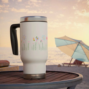 Wild Flowers Steel Travel Mug - Durable Stainless - Dipaliz - Tumblers