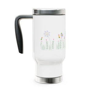 Wild Flowers Steel Travel Mug - Durable Stainless - Dipaliz - Tumblers