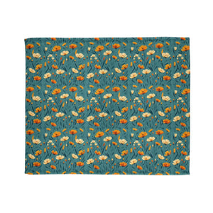 Wild Flowers Soft Polyester Blanket – One-sided Print - Dipaliz - Blankets