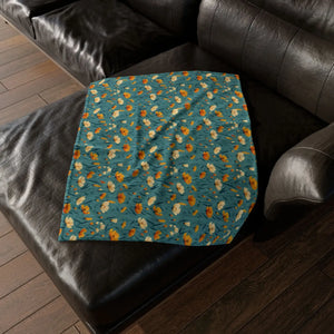 Wild Flowers Soft Polyester Blanket – One-sided Print - Dipaliz - Blankets