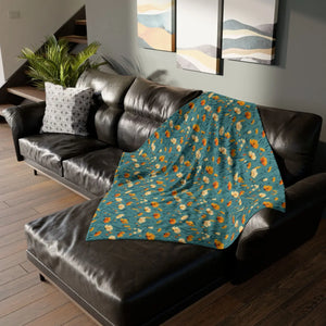 Wild Flowers Soft Polyester Blanket – One-sided Print - Dipaliz - Blankets