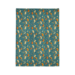 Wild Flowers Soft Polyester Blanket – One-sided Print - Dipaliz - Blankets