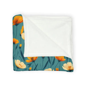 Wild Flowers Soft Polyester Blanket – One-sided Print - Dipaliz - Blankets