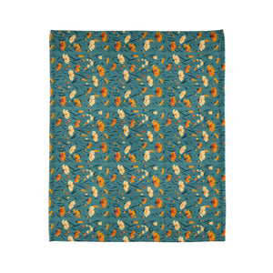 Wild Flowers Soft Polyester Blanket – One-sided Print - Dipaliz - Blankets