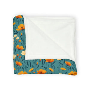 Wild Flowers Soft Polyester Blanket – One-sided Print - Dipaliz - Blankets