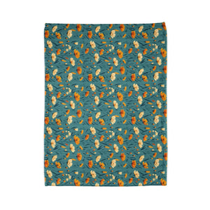Wild Flowers Soft Polyester Blanket – One-sided Print - Dipaliz - Blankets