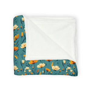 Wild Flowers Soft Polyester Blanket – One-sided Print - Dipaliz - Blankets