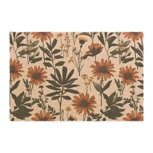 Wild Flowers Tufted Coir Coconut Fiber Door Mat - Dipaliz - 24’’ x 16’’ - Mats