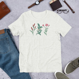 Soft Cotton Wild Flowers Tee - Unisex Nature Style - Dipaliz - T-shirts
