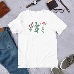Soft Cotton Wild Flowers Tee - Unisex Nature Style - Dipaliz - T-shirts